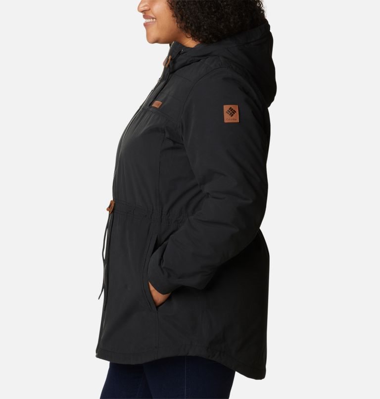 Women's Columbia Chatfield Hill Jackets Black | Plus Size CA-J4C3L